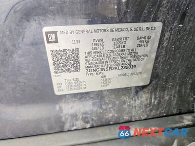 Zdjęcie 13 z 13 samochodu: 2019 CHEVROLET TRAX LS VIN:3GNCJNSB2KL232019 - miniatura