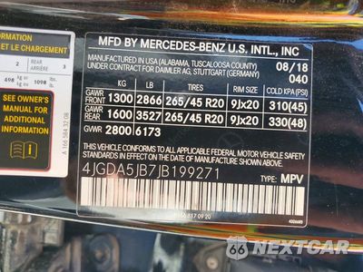 Zdjęcie 13 z 13 samochodu: 2018 MERCEDES-BENZ GLE 350 VIN:4JGDA5JB7JB199271 - miniatura
