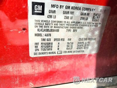 Zdjęcie 12 z 12 samochodu: 2018 BUICK ENCORE PREFERRED VIN:KL4CJASB5JB584488 - miniatura