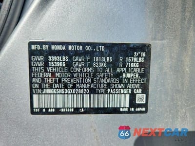 Zdjęcie 12 z 12 samochodu: 2016 HONDA FIT LX VIN:JHMGK5H53GX028820 - miniatura