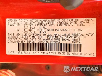 Zdjęcie 13 z 13 samochodu: 2014 TOYOTA TACOMA V6 VIN:3TMLU4EN8EM155428 - miniatura