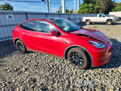 Czwarte zdjęcie samochodu z boku: 2022 TESLA MODEL Y VIN:7SAYGDEE2NA021967 - miniatura