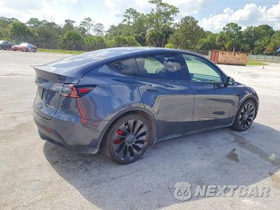 Trzecie zdjęcie samochodu z tyłu: 2021 TESLA MODEL Y VIN:5YJYGDEF9MF261704 - miniatura