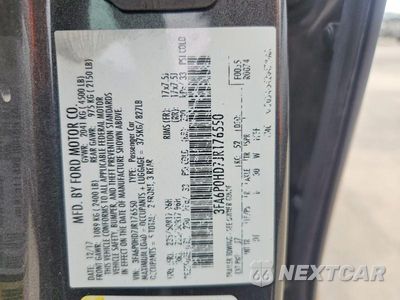 Zdjęcie 12 z 12 samochodu: 2018 FORD FUSION SE VIN:3FA6P0HD7JR176550 - miniatura
