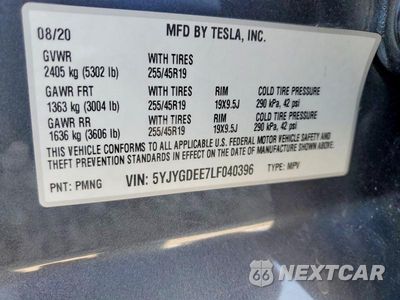 Zdjęcie 13 z 13 samochodu: 2020 TESLA MODEL Y VIN:5YJYGDEE7LF040396 - miniatura