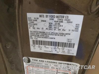 Zdjęcie 12 z 12 samochodu: 2009 FORD F150 SUPERCREW VIN:1FTPW14V89KC22876 - miniatura