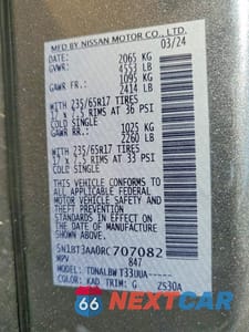 Zdjęcie 14 z 14 samochodu: 2024 NISSAN ROGUE S VIN:5N1BT3AA0RC707082 - miniatura