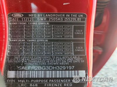 Zdjęcie 12 z 12 samochodu: 2013 LAND ROVER LR2 HSE VIN:SALFR2BG3DH329197 - miniatura