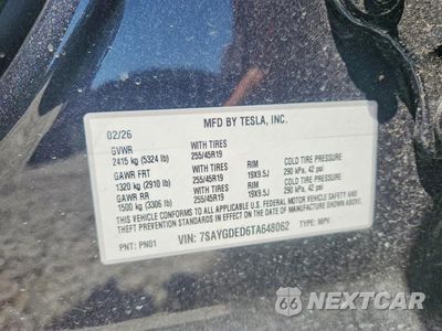 Zdjęcie 13 z 13 samochodu: 2026 TESLA MODEL Y VIN:7SAYGDED6TA648062 - miniatura