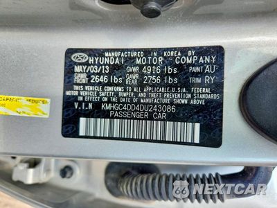 Zdjęcie 12 z 12 samochodu: 2013 HYUNDAI GENESIS 3.8L VIN:KMHGC4DD4DU243086 - miniatura