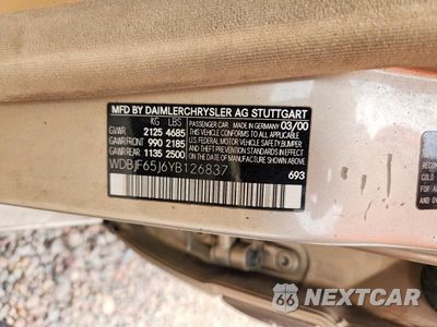 Zdjęcie 12 z 12 samochodu: 2000 MERCEDES-BENZ E 320 VIN:WDBJF65J6YB126837 - miniatura