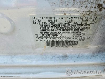 Zdjęcie 12 z 12 samochodu: 2025 NISSAN VERSA SV VIN:3N1CN8EV4SL882476 - miniatura