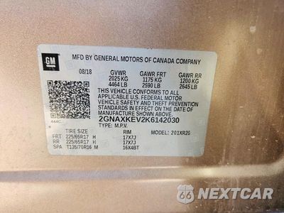 Zdjęcie 14 z 14 samochodu: 2019 CHEVROLET EQUINOX LT VIN:2GNAXKEV2K6142030 - miniatura