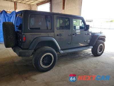 Trzecie zdjęcie samochodu z tyłu: 2018 JEEP WRANGLER UNLIMITED SPORT VIN:1C4HJXDG2JW154336 - miniatura