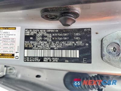 Zdjęcie 12 z 12 samochodu: 2015 TOYOTA 4RUNNER SR5 PREMIUM VIN:JTEBU5JR7F5234604 - miniatura