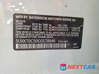 Zdjęcie 13 z 13 samochodu: 2016 BMW X5 XDR40E VIN:5UXKT0C50G0S78946 - miniatura