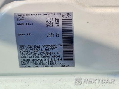 Zdjęcie 13 z 13 samochodu: 2025 NISSAN ALTIMA SV VIN:1N4BL4DV2SN358144 - miniatura