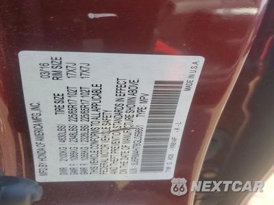 Zdjęcie 14 z 14 samochodu: 2016 HONDA CR-V EXL VIN:5J6RM4H78GL059661 - miniatura