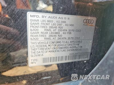 Zdjęcie 12 z 12 samochodu: 2017 AUDI Q7 PREMIUM PLUS VIN:WA1LAAF71HD034581 - miniatura