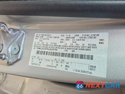 Zdjęcie 13 z 13 samochodu: 2019 FORD ESCAPE TITANIUM VIN:1FMCU0J97KUA35754 - miniatura