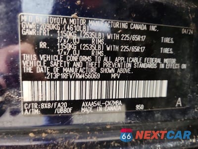 Zdjęcie 13 z 13 samochodu: 2024 TOYOTA RAV4 XLE VIN:2T3P1RFV7RW456069 - miniatura
