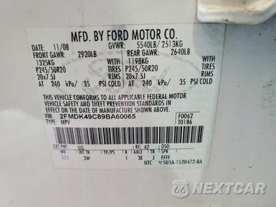 Zdjęcie 13 z 13 samochodu: 2009 FORD EDGE LIMITED VIN:2FMDK49C89BA60065 - miniatura