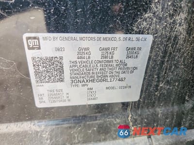 Zdjęcie 13 z 13 samochodu: 2024 CHEVROLET EQUINOX LS VIN:3GNAXHEG0RL177482 - miniatura
