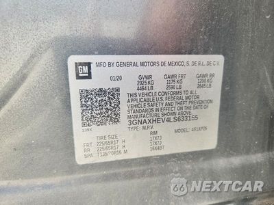 Zdjęcie 12 z 12 samochodu: 2020 CHEVROLET EQUINOX LS VIN:3GNAXHEV4LS633155 - miniatura