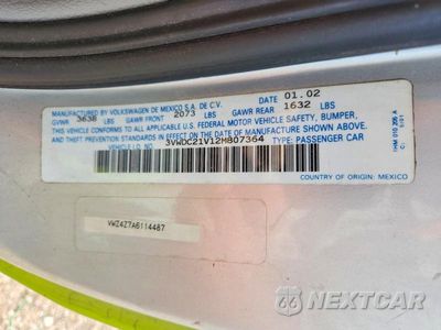Zdjęcie 12 z 12 samochodu: 2002 VOLKSWAGEN CABRIO GLX VIN:3VWDC21V12M807364 - miniatura
