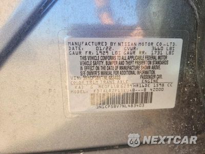 Zdjęcie 12 z 12 samochodu: 2022 NISSAN KICKS S VIN:3N1CP5BV7NL483403 - miniatura