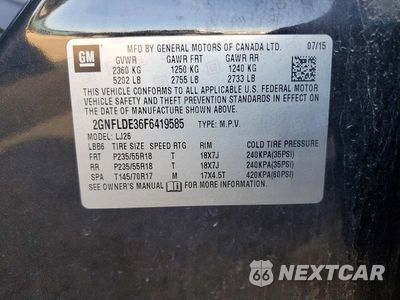 Zdjęcie 13 z 13 samochodu: 2015 CHEVROLET EQUINOX LTZ VIN:2GNFLDE36F6419585 - miniatura