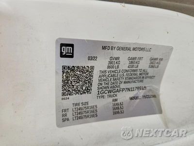 Zdjęcie 13 z 13 samochodu: 2022 CHEVROLET EXPRESS G2500 VIN:1GCWGAFP7N1179915 - miniatura