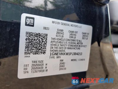 Zdjęcie 13 z 13 samochodu: 2023 CHEVROLET TRAVERSE PREMIER VIN:1GNEVKKW1PJ304213 - miniatura