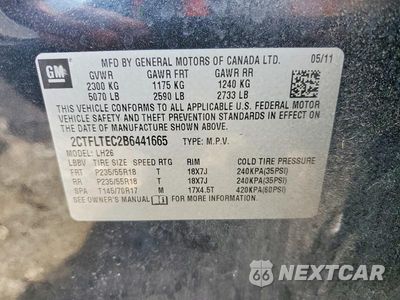Zdjęcie 14 z 14 samochodu: 2011 GMC TERRAIN SLE VIN:2CTFLTEC2B6441665 - miniatura