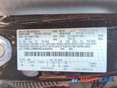 Zdjęcie 13 z 13 samochodu: 2024 FORD ESCAPE ST LINE VIN:1FMCU0MN5RUA44830 - miniatura