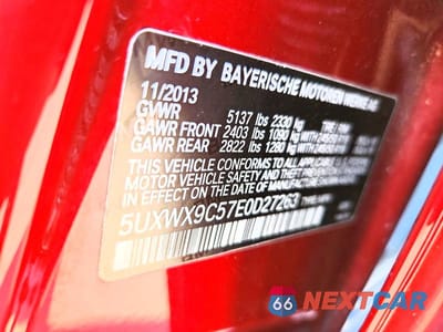 Zdjęcie 13 z 13 samochodu: 2014 BMW X3 XDRIVE28I VIN:5UXWX9C57F0D27263 - miniatura
