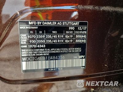 Zdjęcie 12 z 12 samochodu: 2018 MERCEDES-BENZ GLA 250 VIN:WDCTG4EB1JJ484356 - miniatura