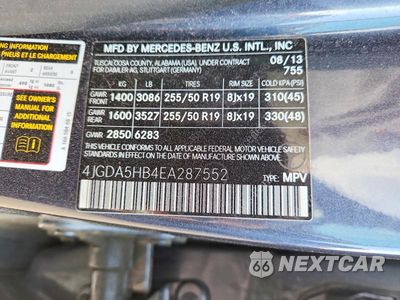 Zdjęcie 12 z 12 samochodu: 2014 MERCEDES-BENZ ML 350 4MATIC VIN:4JGDA5HB4EA287552 - miniatura