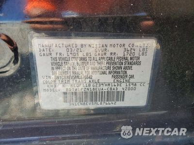 Zdjęcie 12 z 12 samochodu: 2021 NISSAN VERSA SV VIN:3N1CN8EV5ML876642 - miniatura