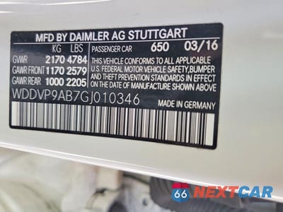 Zdjęcie 13 z 13 samochodu: 2016 MERCEDES-BENZ B 250E VIN:WDDVP9AB7GJ010346 - miniatura