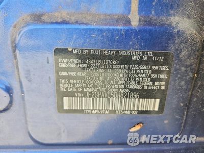 Zdjęcie 12 z 12 samochodu: 2013 SUBARU XV CROSSTREK 2.0 PREMIUM VIN:JF2GPAVC5DH821896 - miniatura