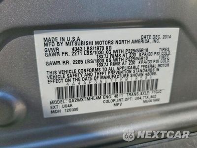Zdjęcie 14 z 14 samochodu: 2015 MITSUBISHI OUTLANDER SPORT ES VIN:4A4AP3AU7FE018504 - miniatura