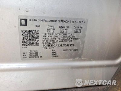 Zdjęcie 12 z 12 samochodu: 2020 CHEVROLET BLAZER 2LT VIN:3GNKBCR4XLS687339 - miniatura