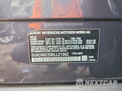 Zdjęcie 12 z 12 samochodu: 2019 BMW X5 XDRIVE40I VIN:5UXCR6C59KLL21662 - miniatura