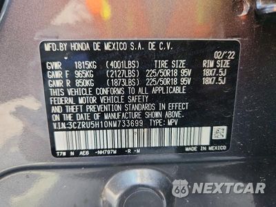 Zdjęcie 13 z 13 samochodu: 2022 HONDA HR-V SPORT VIN:3CZRU5H10NM733699 - miniatura