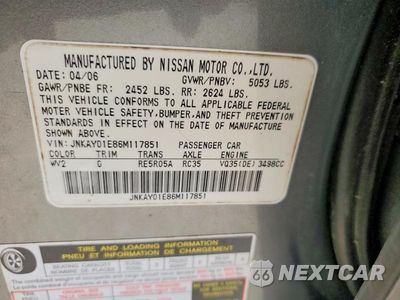 Zdjęcie 12 z 12 samochodu: 2006 INFINITI M35 BASE VIN:JNKAY01E86M117851 - miniatura