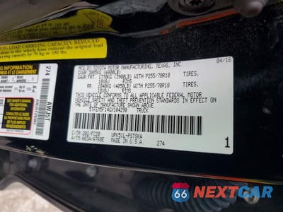 Zdjęcie 12 z 12 samochodu: 2016 TOYOTA TUNDRA CREWMAX SR5 VIN:5TFEM5F14GX104290 - miniatura