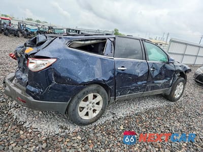 Trzecie zdjęcie samochodu z tyłu: 2012 CHEVROLET TRAVERSE LT VIN:1GNKRGED8CJ307778 - miniatura