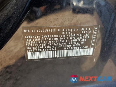 Zdjęcie 13 z 13 samochodu: 2019 VOLKSWAGEN JETTA GLI VIN:3VW5T7BU4KM186547 - miniatura