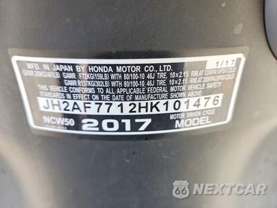 Zdjęcie 9 z 9 samochodu: 2017 HONDA NCW50 VIN:JH2AF7712HK101476 - miniatura